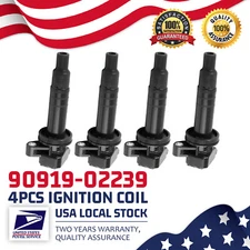 4X Modigt OEM OE: 90919-02239 Ignition Coil Fit For 2000-2005 Toyota Celica 1.8L