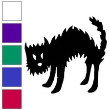 Scared Cat, Vinyl Decal Sticker, Multiple Colors Sizes 7533