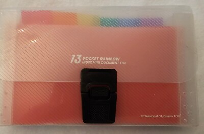 13 Pocket Rainbow Index Mini Document File