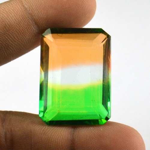 81.83 Ct Lovely Multi-Color Tourmaline Emerald Cut Shape Loose Gemstone