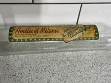VINTAGE AMELIE et MELANIE LARGE 20" GLASS ROLLING PIN & CORK PROVENCE FRANCE