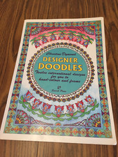 Designer Doodles hand colouring book by Christine Dymond - Large designs