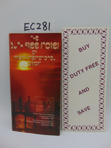 Vintage 1980's 1983 Duty Free Miami International Airport Brochure Booklet