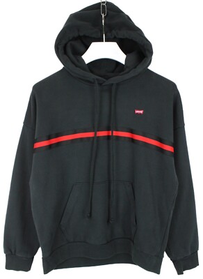 LEVI'S Kapuzenpulli Damen XS (EXTRA SMALL) Oversize Kängurutasche Schwarz