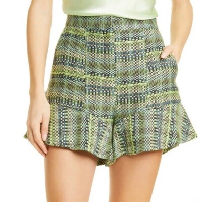 CINQ À SEPT lexie Boxweave High Waist Shorts NWT Size 10 $295