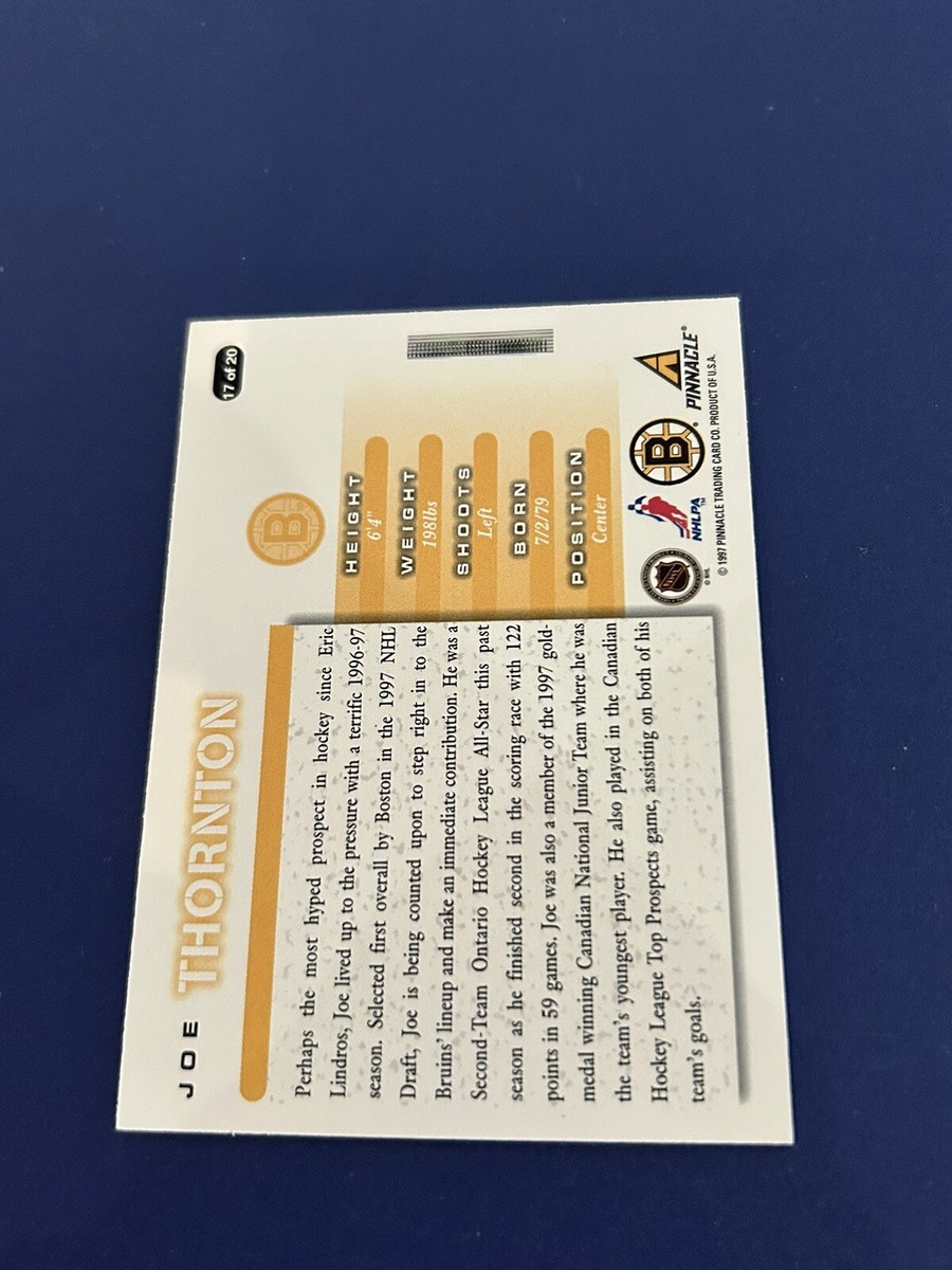 Joe Thornton RC 1997-98 Score SP Bruins Rookie Silver 17/20
