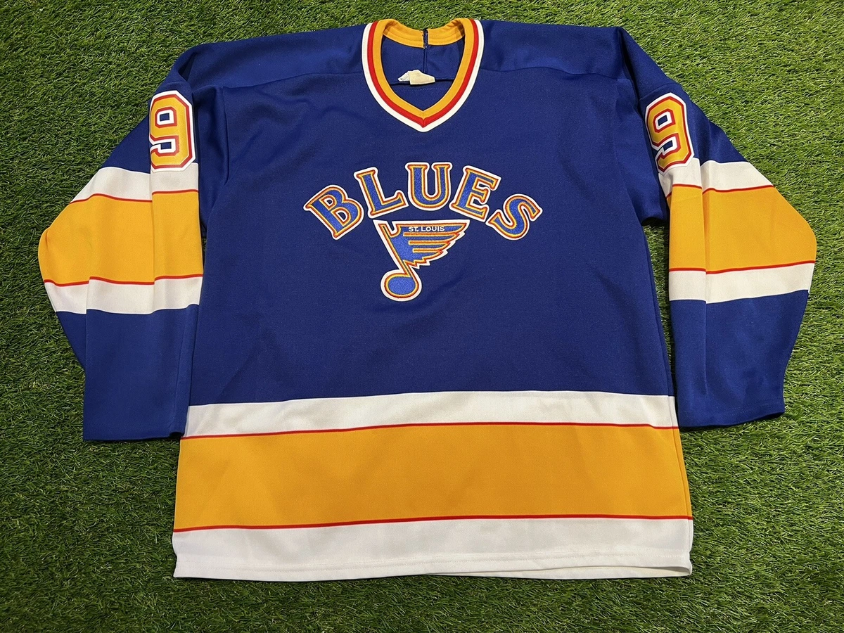 Doug Gilmour 1987 St. Louis Blues Vintage Throwback NHL Hockey Jersey