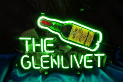 The Glenlivet Whisky 20''x16'' Neon Sign Bar Lamp Beer Light Night Party