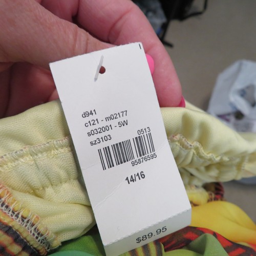 Lane Bryant Size 14/16 Yellow Chiffon Maxi Flowing Long Fun Sun Dress NWT - Picture 11 of 11