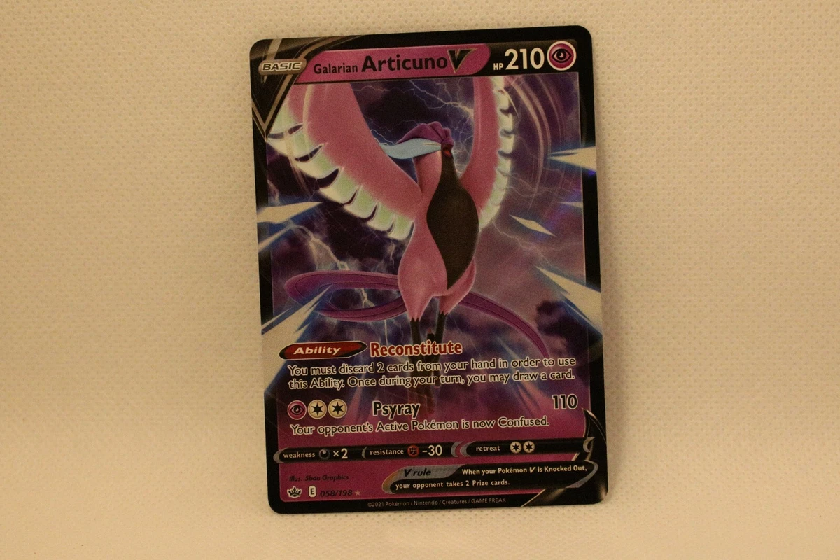 Galarian Articuno V 58/198 Pokemon Chilling Reign NM