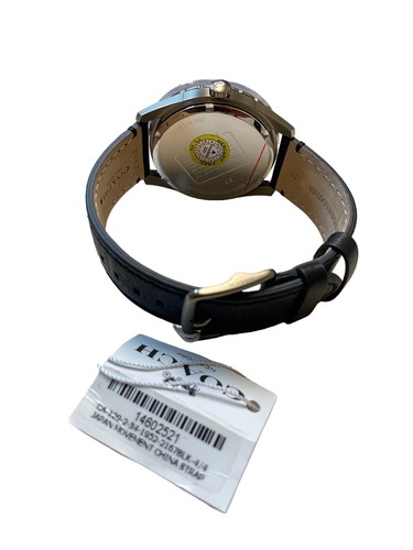 COACH Men's Preston Leather Strap Watch Three-hand Quartz Stainless Steel 44mm - Picture 4 of 5