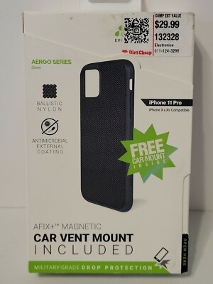 Evutec Phone Case Car Vent Mount iPhone 11 Pro Case Aergo Series
