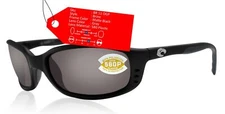 Costa Del Mar Brine Matte Black Frame Gray 580P Plastic Polarized Lens