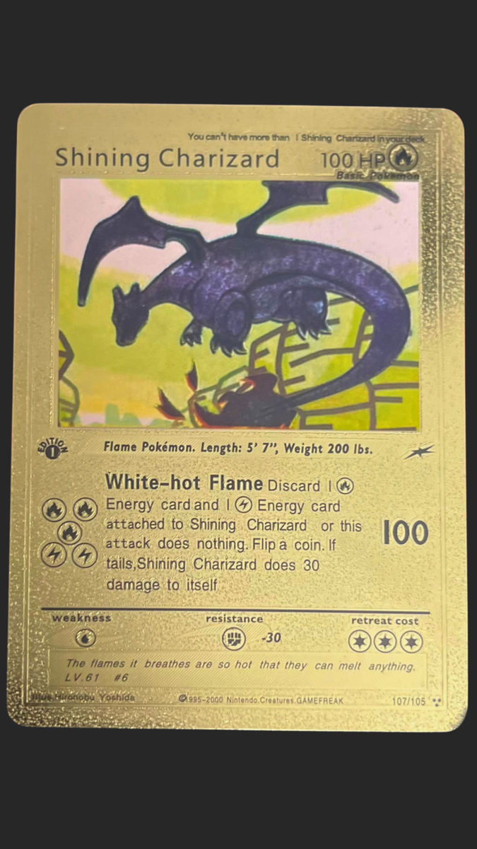 Pokemon Gold Card Shining Charizard | eBay Pokemon Gold Card Shining Charizard | eBay