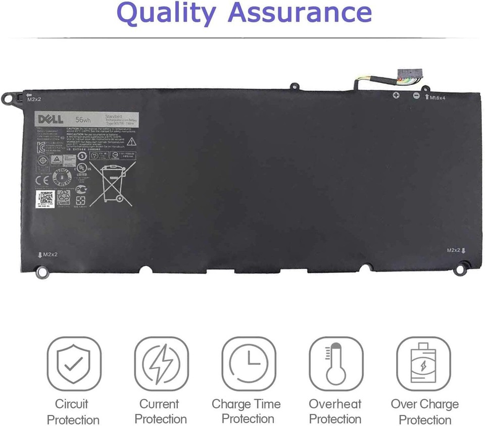 Neuer Akku für Dell XPS 13 13D 9343 9350 52Wh 7.4V 7000mAh JD25G 90V7W