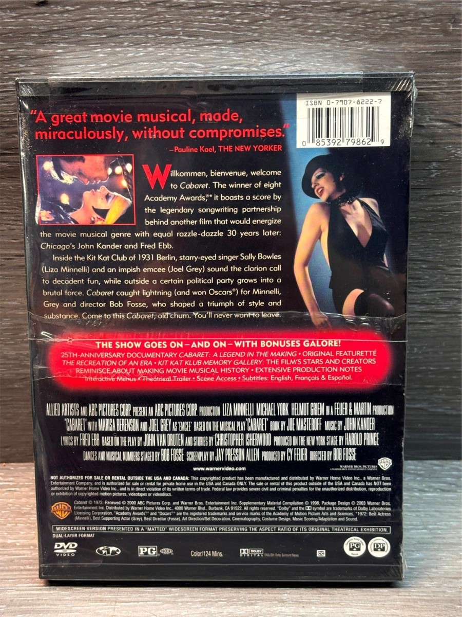 Cabaret (DVD) New Sealed Musical Liza Minnelli Kander & Ebb Score