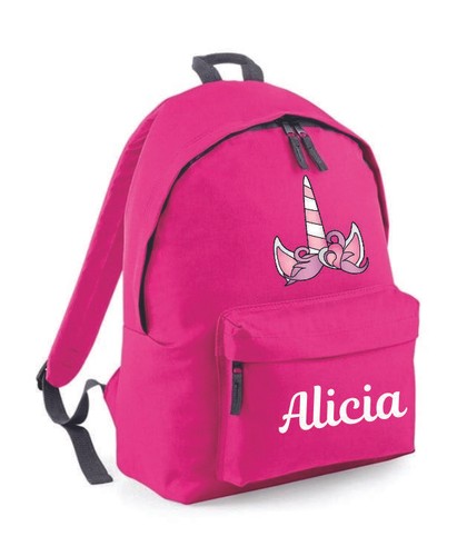 Personalised Printed Backpack, Your Name Text School Backpack, Book Case, - Picture 19 of 25