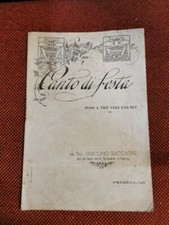 Libretto Canto di Festa inno a tre voci 1914 Raccagni E3 °
