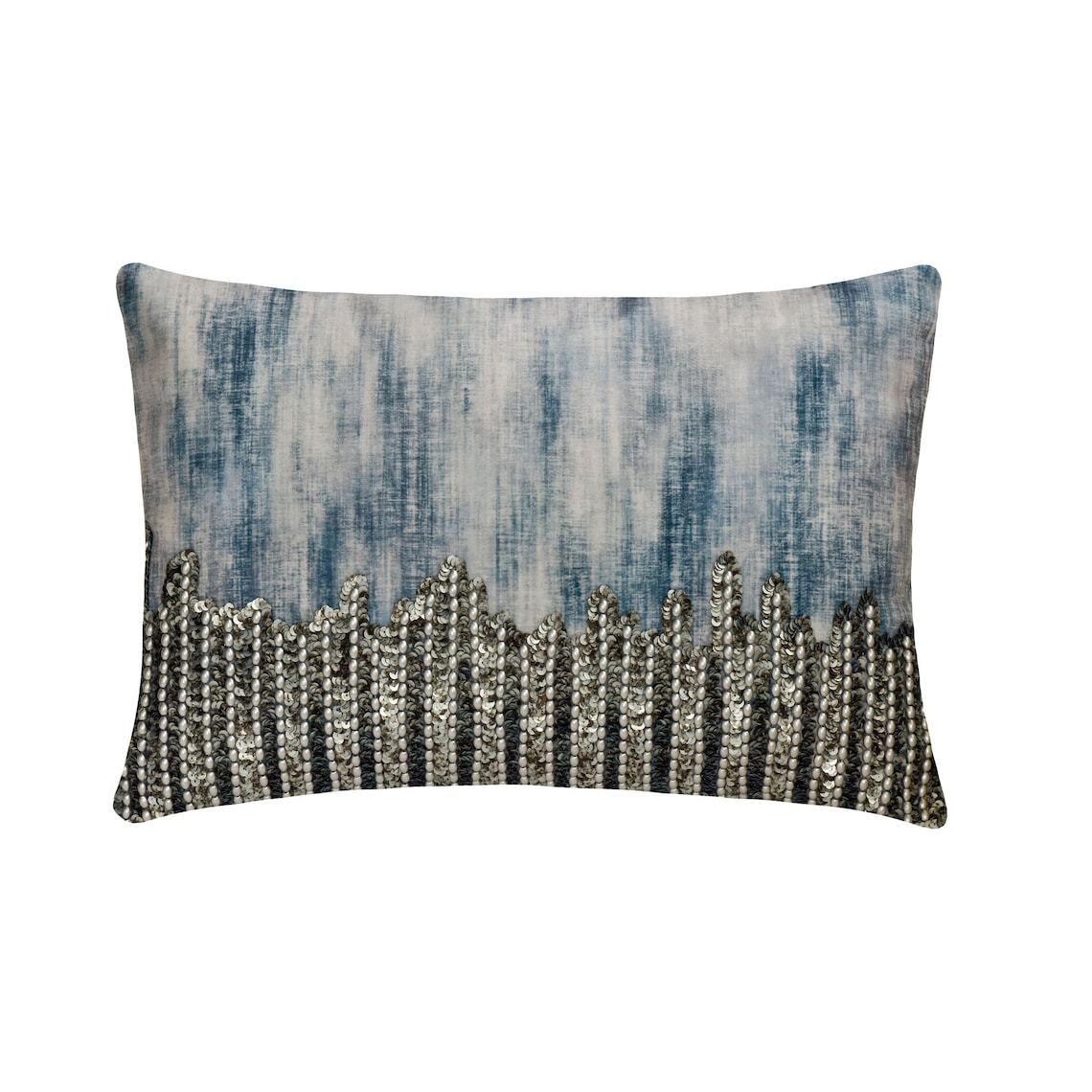 Set Of 4 Aqua Blue And Gray Ikat Lumbar Pillow Covers Set Of 4 Aqua Blue And Gray Ikat Lumbar Pillow Covers