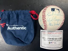 Fanatics under wraps 1975 Boston Red Sox Team 13 signed Auto Autograph MLB Holo