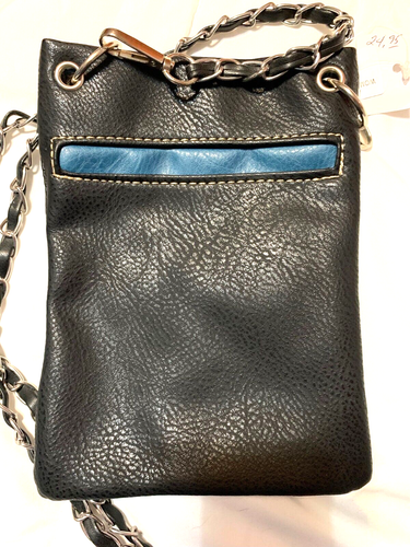 Montana West Blue Butterfly Cell Phone Wallet Travel Size Shoulder Strap - Picture 3 of 4