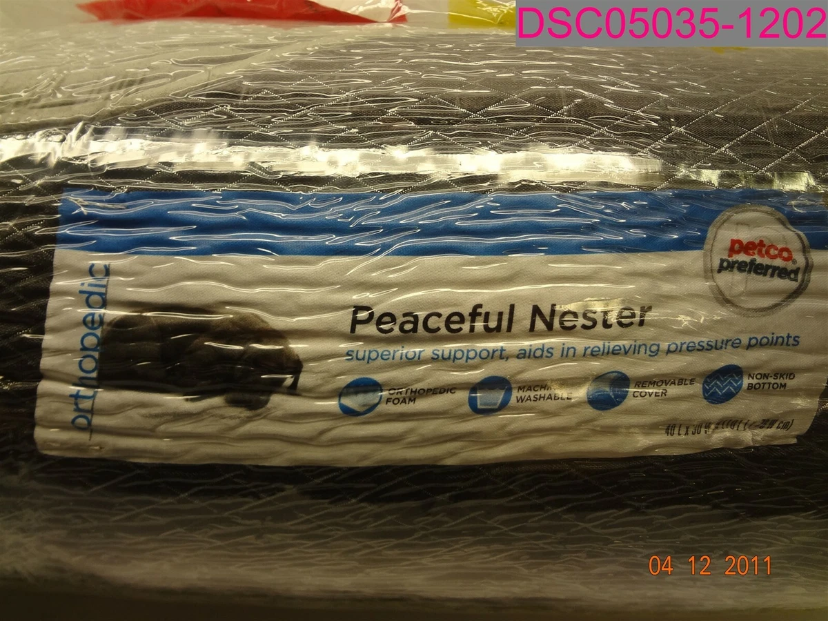 Orthopedic peaceful nester top gray dog bed