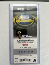 Warriors Ticket 3/29/2016 (Stephen Curry & Warriors Record Home Winning Streak)