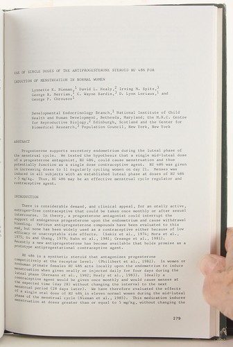 Antiprogestin Steroid RU 486 & Fertility Assn Copy Nobel Laureate Endocrinology - Picture 7 of 12