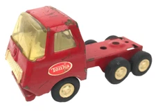 Vintage Tonka Semi Tractor Truck Cab Metal Pressed Steel Red Toy