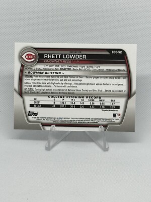 2023 Bowman draft chrome Refractor Rhett louder 1st Cincinnati