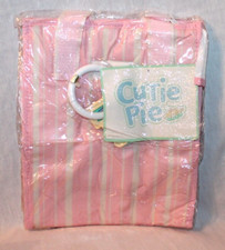 NEW WITH TAG VINTAGE CUTIE PIE  PINK MINI DIAPER BAG  10" X 11"