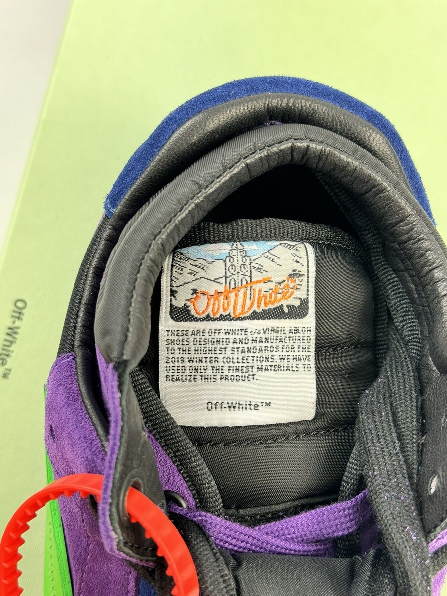 OFF-WHITE OFF COURT LOW PURPLE VIOLET GREEN SNEAKERS SIZE