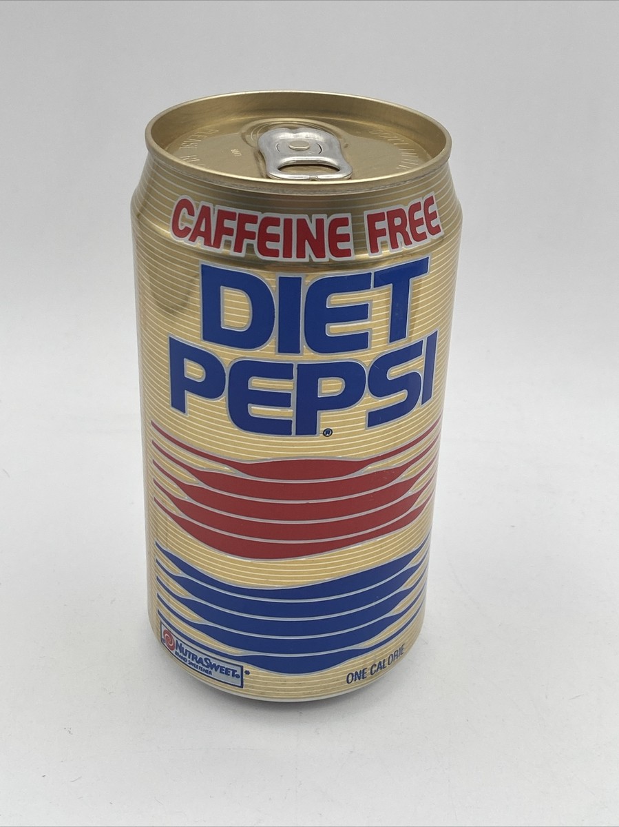 Vintage 1990s Caffeine-Free Diet Pepsi Empty Unopened Soda Can