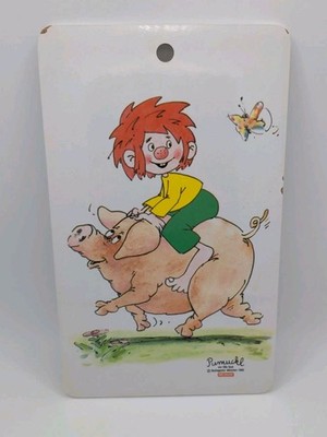 Pumuckl Schneidebrett Ellis Kaut 1980 Ricolor  80er retro Selten Top Zustand 