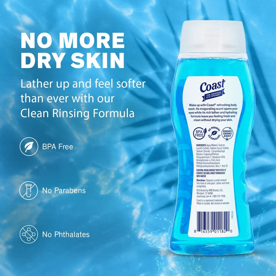 Coast 二合一洗发露,经典香味 - 男士洗发水和...  — 第 4/4 张图片