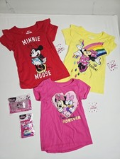 Disney Junior Girls shirt lot of 3 NWT sz 6x Minnie Mouse Daisy hair bow
