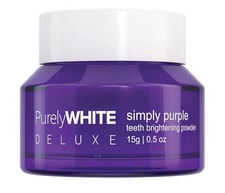 DELUXE PurelyWHITE Simply Purple Teeth Brightening Powder Conceals Stains Safe
