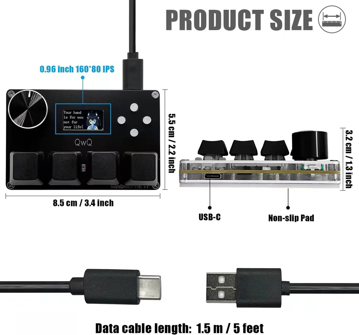 Sayodevice O3C++ OSU Keyboard Rapid Trigger Hall Switches Magnetic