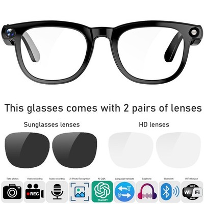 Smart Glasses Sunglasses Chat-GPT AI Photo Recognition Bluetooth Earphone