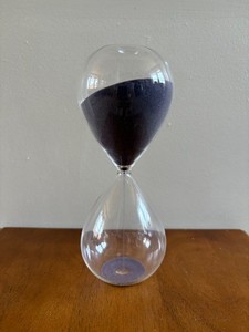 Vintage Mid Century Modern Purple Sand (30-Minute) Hourglass | 8" Tall