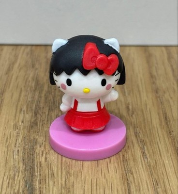 Hello Kitty x Chibi Marukochan Choco Egg Figure & Stand, Showa Style Collab,