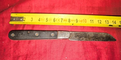mini couteau 1 lame plaquettes bois DUMAS AIME 32 8 cm vintage TRES BEL ÉTAT - Photo 1/3