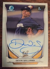 Devin Williams Bowman Chrome 2014 Auto