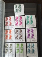 Lot 10 Blocs Marianne liberté   Coins Dates  NEUF 0.05 À 5.00 Francs 1981