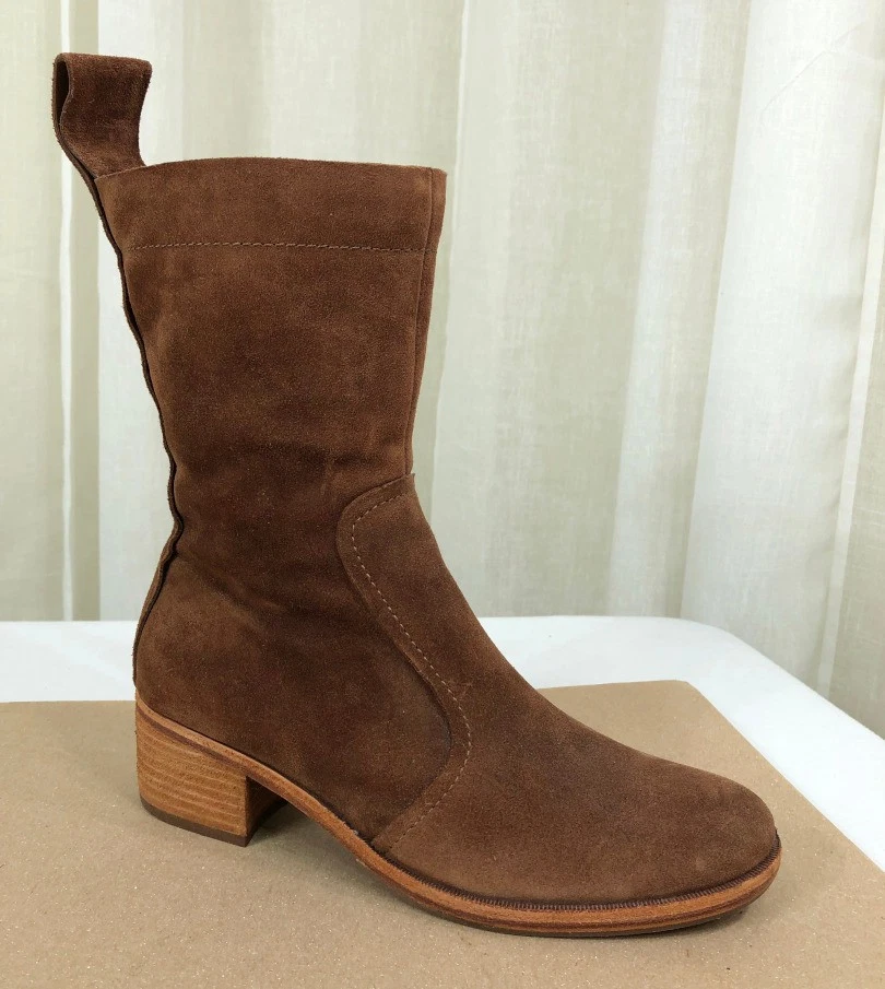 Kork-Ease Jewel Mid-Calf Suede Leather Boot/Side Zip Size US 7.5/EUR 38.5 Brown - Image 3 of 4