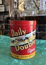 Vintage DAILY DOUBLE CIGARS Tin Imperial Tobacco Company Triple Crown