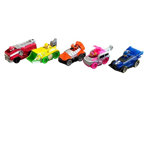 Paw Patrol True Metal DieCast Vehicle Lot 5 Chase, Marshall, Rubble, Skye & Zuma