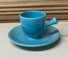 Vintage Homer Laughlin FIESTA 1930's TURQUOISE After Dinner Demitasse Cup Saucer
