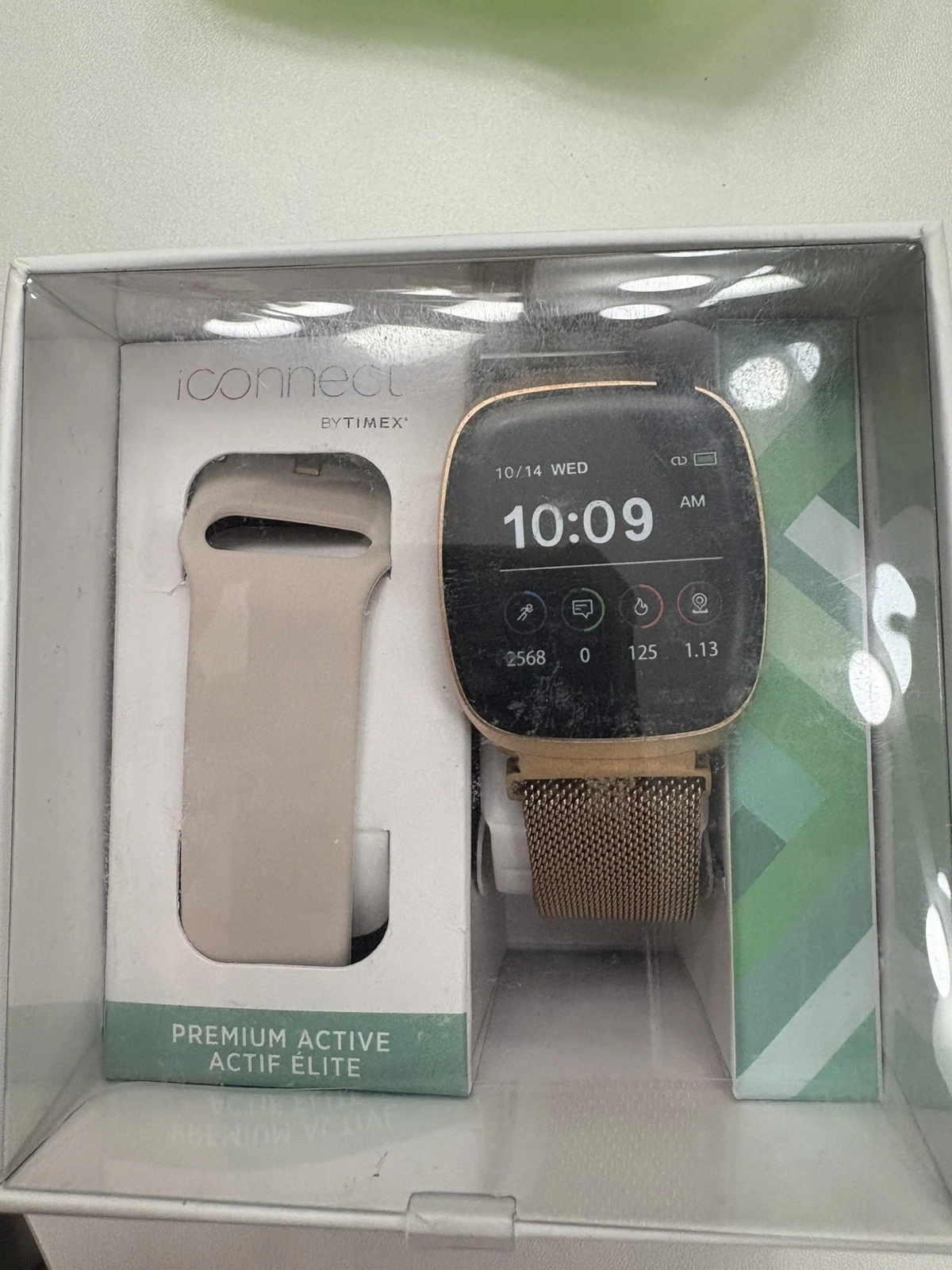 iConnect by TIMEX Premium Active Gold Smartwatch TW5M39000 With Extra Band
