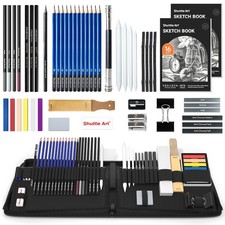 Shuttle Art 52 Pack Drawing Pencils Set, Professional Art Kit with Graphite C...